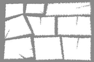 bitar av trasig vit notera papper annorlunda former isolerat på grå bakgrund realistisk vektor illustration, anteckningsblock trasig papper för meddelande notera, sida eller baner och kartong tom rev bit remsor