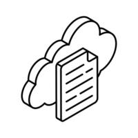 Papier mit Wolke, ein tolle Symbol von Wolke Datei, Internet Daten Lager vektor