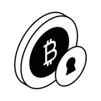 erhalten Ihre Hände auf diese tolle Symbol von Bitcoin Schutz, Kryptowährung Sicherheit vektor