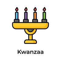 glücklich Kwanzaa, Kwanzaa Tag kreativ Symbol, bereit zu verwenden und herunterladen vektor