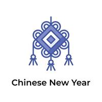 Sein das Inhaber von tolle Symbol von Chinesisch Knoten im modern Stil, Chinesisch Neu Jahr Elemente vektor