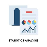 väl designad begrepp illustration av statistisk analys, företag analys vektor