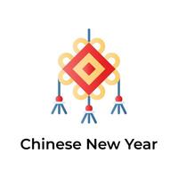 Sein das Inhaber von tolle Symbol von Chinesisch Knoten im modern Stil, Chinesisch Neu Jahr Elemente vektor