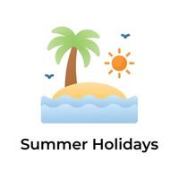 schön entworfen Insel Vektor Design, Konzept Symbol von Sommer- Feiertage, Reise und Sommer- Urlaube