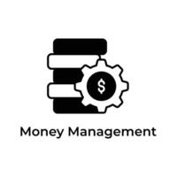 mynt stack med redskap som visar begrepp ikon av pengar förvaltning vektor