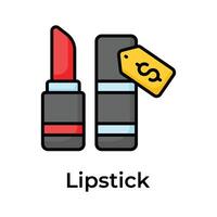 erhalten halt auf diese editierbar Symbol von Lippenstift, bilden Zubehörteil vektor