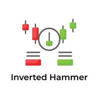 invertiert Hammer Symbol im modern Stil, Handel verbunden Vektor