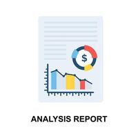 väl designad begrepp illustration av analys Rapportera, företag analys vektor