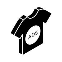 modern isometrisch Symbol von gesponsert Anzeige, Marketing Hemd Vektor Design