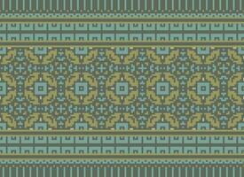 etnisk geometrisk sömlös tyg mönster korsa sy. ikat broderi orientalisk pixel mönster grädde bakgrund. abstrakt, vektor, illustration. textur, kors stygn, halsduk, dekoration, motiv, tapeter. vektor