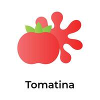 kreativ ikon design för spanska la tomatina, tomat festival vektor