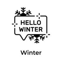 hugg detta Fantastisk och unik Helvete vinter- ikon i modern stil vektor