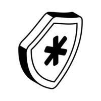 medicinsk tecken inuti skydd skydda som visar begrepp ikon av hälsa försäkring, medicinsk skydd vektor