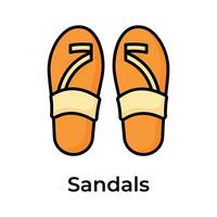 visuell perfekt Prämie Symbol von Damen Sandalen im modisch Stil vektor