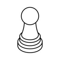 erhalten diese schön entworfen Symbol von Schach Stück im modisch isometrisch Stil vektor