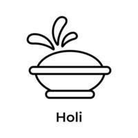 ein Symbol von holi im modern Design Stil , indisch kulturell festiva vektor