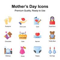 Pack von Mütter Tag Symbole im editierbar Stil, bereit zum Prämie verwenden vektor