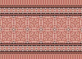 etnisk geometrisk sömlös tyg mönster korsa sy. ikat broderi orientalisk pixel mönster grädde bakgrund. abstrakt, vektor, illustration. textur, kors stygn, halsduk, dekoration, motiv, tapeter. vektor