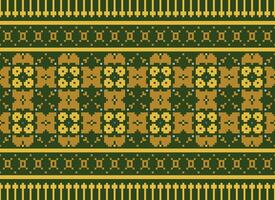 ethnisch geometrisch nahtlos Stoff Muster Kreuz Stich. Ikat Stickerei orientalisch Pixel Muster Sahne Hintergrund. abstrakt, vektor, illustration. Textur, Kreuz Stich, Schal, Dekoration, Motive, Tapete. vektor