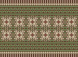 etnisk geometrisk sömlös tyg mönster korsa sy. ikat broderi orientalisk pixel mönster grädde bakgrund. abstrakt, vektor, illustration. textur, kors stygn, halsduk, dekoration, motiv, tapeter. vektor