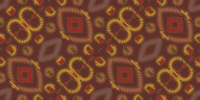 ikat blommig paisley broderi på vit bakgrund.ikat etnisk orientalisk mönster traditionell.aztec stil abstrakt vektor illustration.design för textur, tyg, kläder, inslagning, dekoration, halsduk, matta