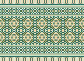 korsa sy. geometrisk etnisk mönster. design för saree, patola, sari, dupatta, vyshyvanka, rushnyk, dupatta, Kläder, tyg, batik, stickat, broderi, ikkat, pixel mönster. traditionell design. vektor