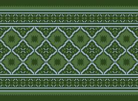 ethnisch geometrisch nahtlos Stoff Muster Kreuz Stich. Ikat Stickerei orientalisch Pixel Muster Sahne Hintergrund. abstrakt, vektor, illustration. Textur, Kreuz Stich, Schal, Dekoration, Motive, Tapete. vektor