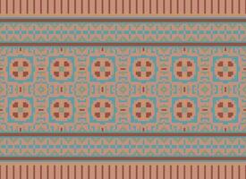 etnisk geometrisk sömlös tyg mönster korsa sy. ikat broderi orientalisk pixel mönster grädde bakgrund. abstrakt, vektor, illustration. textur, kors stygn, halsduk, dekoration, motiv, tapeter. vektor