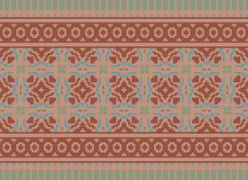 etnisk geometrisk sömlös tyg mönster korsa sy. ikat broderi orientalisk pixel mönster grädde bakgrund. abstrakt, vektor, illustration. textur, kors stygn, halsduk, dekoration, motiv, tapeter. vektor