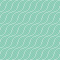 nahtlos Grün geometrisch japanisch Kreise wirbelt und Wellen Muster vektor