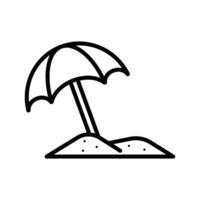 Strand Regenschirm Symbol Vektor Design Vorlage im Weiß Hintergrund