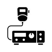 Transceiver Radio Symbol Vektor Design Vorlage im Weiß Hintergrund