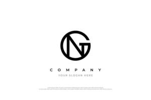 Initiale Brief ng Logo oder gn Logo Design vektor