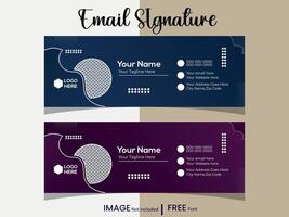 korporativ Geschäft Fachmann modern Email Unterschrift Vorlage oder Email Fusszeile und persönlich Sozial Medien Startseite Vorlage Design kreativ Layout vektor