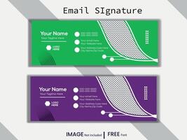 företags- företag professionell modern e-post signatur mall eller e-post sidfot och personlig social media omslag mall design kreativ layout vektor