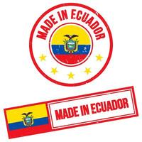 gemacht im Ecuador Gummi Briefmarke Zeichen Grunge Stil vektor