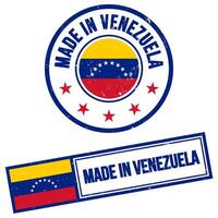 gemacht im Venezuela Gummi Briefmarke Zeichen Grunge Stil vektor