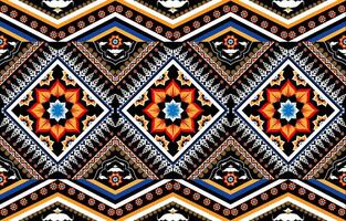 ethnisch abstrakt Ikat Kunst. nahtlos Muster im Stammes-, Volk Stickerei, und Mexikaner Stil. aztekisch geometrisch Kunst Ornament Druckdesign zum Teppich, Hintergrund, Kleidung, Verpackung, Stoff, Abdeckung, Textil- vektor