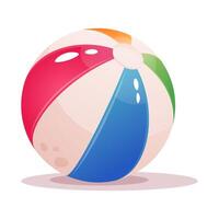 Strand Ball zum Sommer- Spiele, Kinder- Ball, Spielzeug. Vektor Illustration