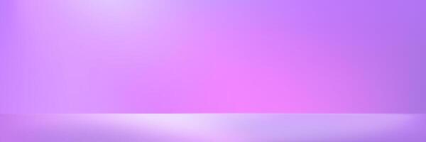 rosa, lila bakgrund studio med skugga på vägg, tom rum med enfärgad fläck ljus och skugga på floor.vector minimal 3d baner för produkt presentation, bakgrund mall med kopia Plats vektor