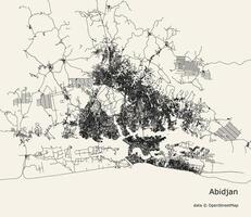 Vektor Stadt Karte von Abidjan, cote d'ivoire