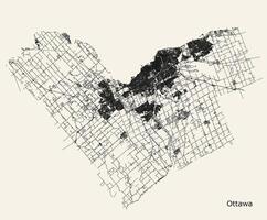 stad väg Karta av Ottawa, Ontario, kanada data från openstreetmap vektor