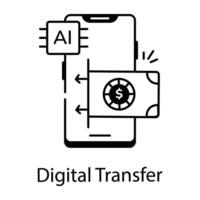 Zukunft Technologie linear Symbol vektor