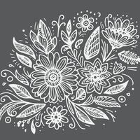 Blume und Blatt nahtlos Muster im schwarz und Weiss, können Sein benutzt wie Hintergrund oder Hintergrund vektor