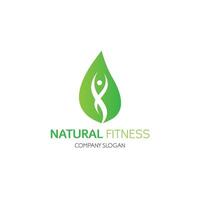 natürlich Fitness Logo Design minimal Stil vektor