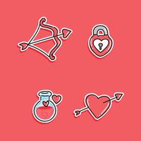 kärlek packa valentine vektor illustration design isolerat i rosa