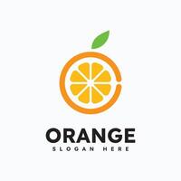 Orange Logo Design Symbol. Vektor Illustration