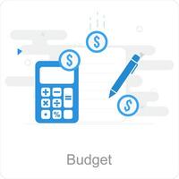 budget och pengar ikon begrepp vektor