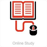 online Studie und Bildung Symbol Konzept vektor