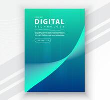 affisch broschyr omslag baner presentation layout mall, teknologi digital trogen internet nätverk förbindelse grön blå bakgrund, abstrakt cyber framtida tech kommunikation ai stor data vetenskap vektor